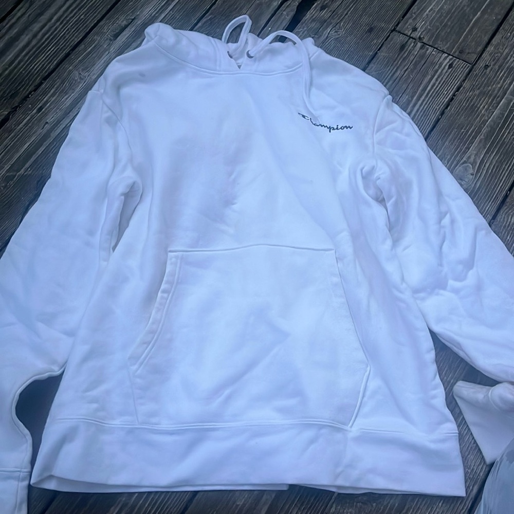 White Champion sweatshirt